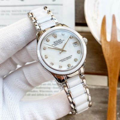 Rolex Watch In Japan Datejust Japanese Movement 34*11mm 316L Steel Women Stainless Steel Strap Watch